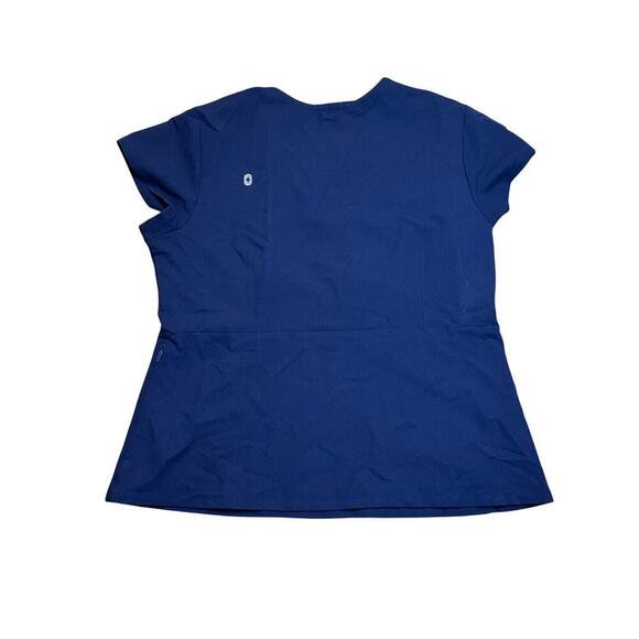 Figs Tivoli Slim Peplum Scrub Top NAVY BLUE Large - Picture 5 of 5
